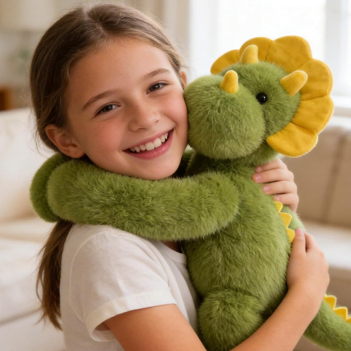 Pluszowy triceratops 43 cm, 0,41 kg – zielony